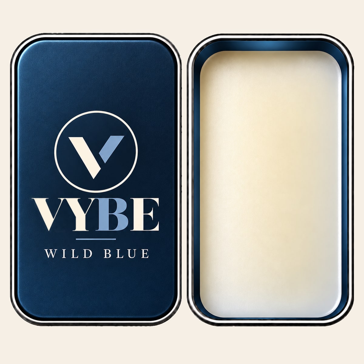 VYBE No. 08 Wild Blue — otwarta puszka z balsamem